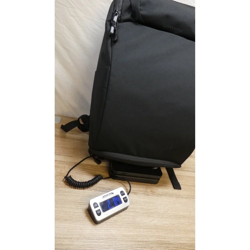 LO & SONS Hakuba Padded Laptop Backpack in Black - Multi Pocket Organizer NWT